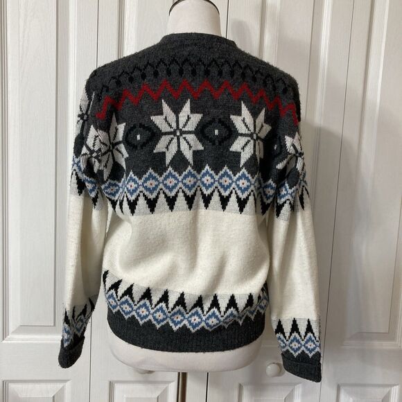 Vintage Lady Puritan Snowflake Cardigan Sweater Womens Size S/M Button Front - Picture 10 of 15